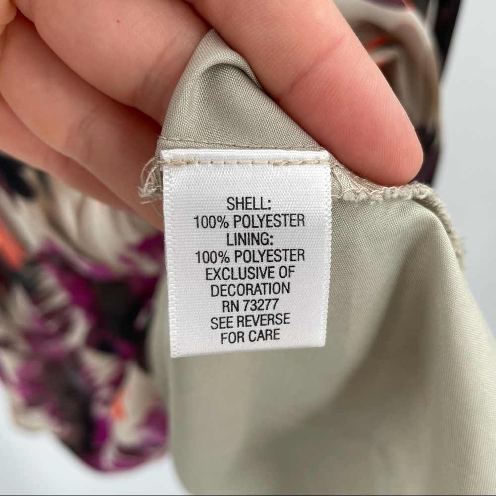 Elle Purple & Tan Floral Dress - Picture 15 of 15